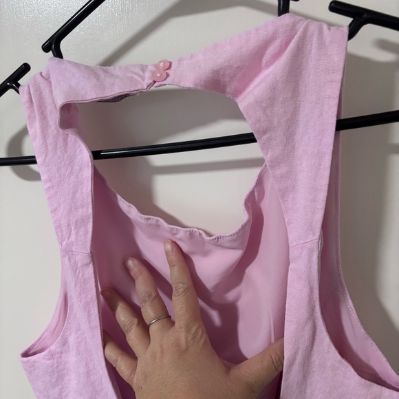 Hollister linen-blend open-back top rose quartz size Medium - Picture 7 of 9